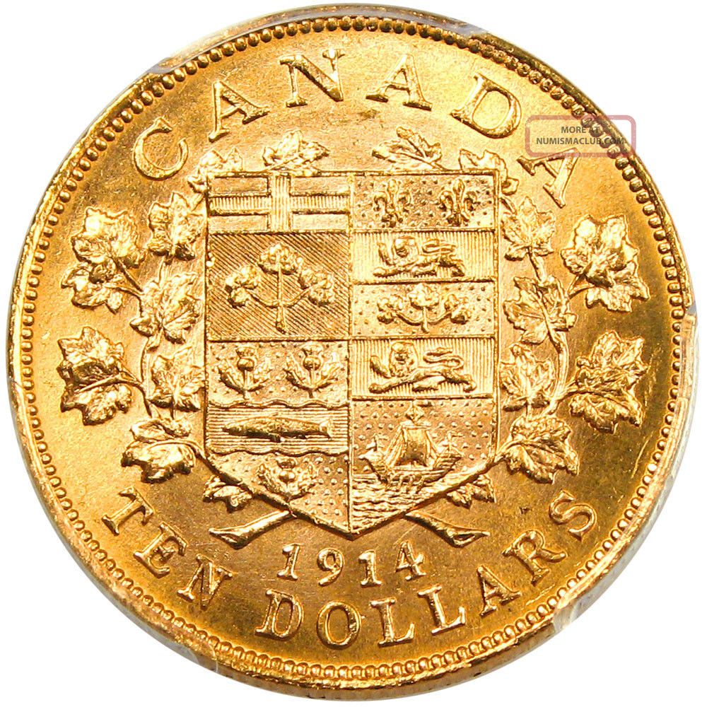 1914 Canada 10 Pcgs Ms64 Rare Bank Of Canada Gold Reserve Hoard Coin 1914-canada-10-pcgs-ms64-rare-bank-of-canada-gold-reserve-hoard-coin