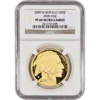 2009 - W American Gold Buffalo Proof (1 Oz) $50 - Ngc Pf69 Ucam photo