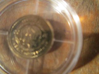1/2 Gram.  585or14 Karat Gold Small Coin 10 Dollar Liberia First Man On The Moon photo