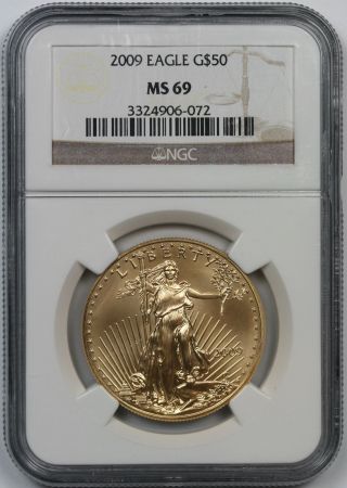 2009 American Gold Eagle $50 One - Ounce Ms 69 Ngc photo