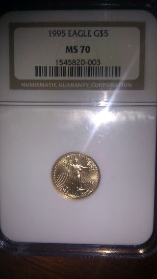 Gold Coin - 1995 Eagle G$5 - Ms70 photo