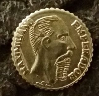 1865 Maximilian Gold Imperio 10 Mm 8 - 22k Gold Coin photo