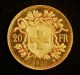 1930b Helvetia Swiss 20 Franc - 1 Gold photo 3