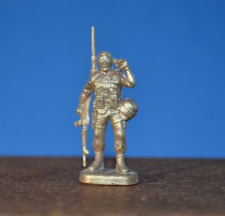 Hand Casted Solid 14k Gold Us Modern Infantry Army Man 6.  8g 14k Gold photo
