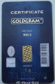 Solid Gold Bar 1 Gram Istanbul Refinery Turkey Goldgram Assay Card & Certificate Gold photo 3