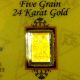 Affordable Acb 5grain 24k Solid Gold Bullion Minted Bar 99.  99 Fine With Gold photo 1