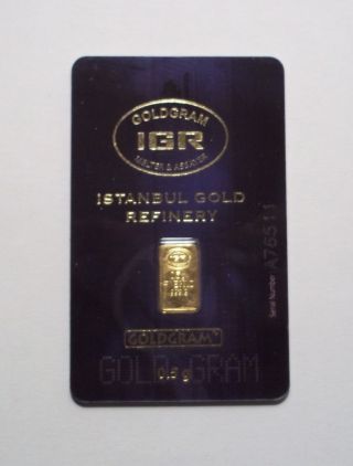 1/2 Gram.  5 G 9999 Fine Gold Bar 24k Igr Goldgram Bullion Lbma Certificate Ingot photo