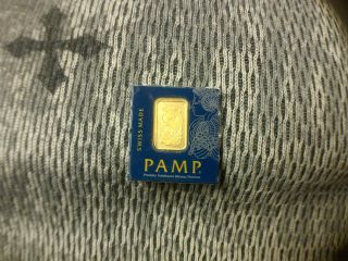 Pamp Swiss 1 Gr Gold Bar.  9999 photo