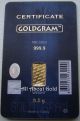Solid Gold Bar 0.  5 Gram Istanbul Refinery Turkey Goldgram Assay Card Certificate Gold photo 1