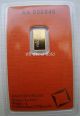 Solid Gold Bar 1 Gram Valcambi Suisse Switzerland Assay Card & Certificate Bu Gold photo 2