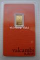 Solid Gold Bar 1 Gram Valcambi Suisse Switzerland Assay Card & Certificate Bu Gold photo 5