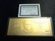 Rare $50 Gold Banknote Currency Washington 22 Kt Comes W/, Gold photo 7