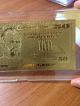 24 Karat 99.  9% Gold Usa $50 Bill - 2009 -,  Certificate -,  Gift 50 Dollar Gold photo 1