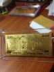 24 Karat 99.  9% Gold Usa $50 Bill - 2009 -,  Certificate -,  Gift 50 Dollar Gold photo 6