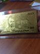 24 Karat 99.  9% Gold Usa $50 Bill - 2009 -,  Certificate -,  Gift 50 Dollar Gold photo 8