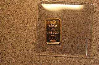 5 Gram 999.  9 24k Fine Gold Bar - 