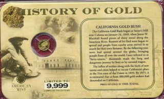 Usa American History Of Gold Limited (california Gold Ruch) photo
