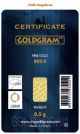 3 X 0.  5 Gram 999.  9 24k Fine Gold Bullion Bar With Lbma Cert & Insurance Gold photo 1
