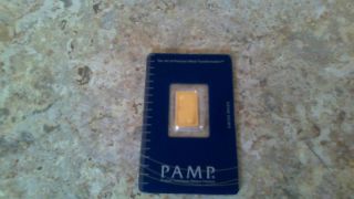 2.  5 Gram Pamp Suisse Lady Fortuna Gold Bar In Assay Card photo