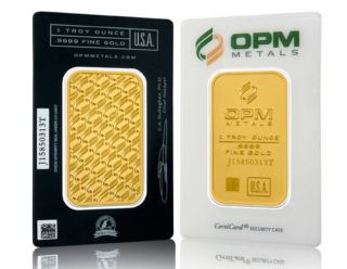 1oz Gold Bullion Bar - Usa ' S Largest & Accredited Refiner - Opm Metals 99.  9% Pure photo