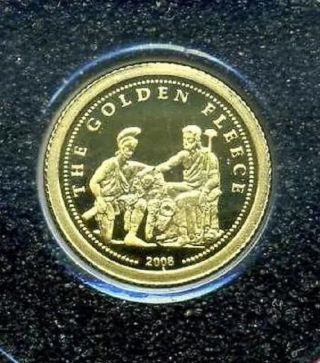 Palau 2008 1 Dollar The Golden Fleece Fine Solid Gold.  9999 photo