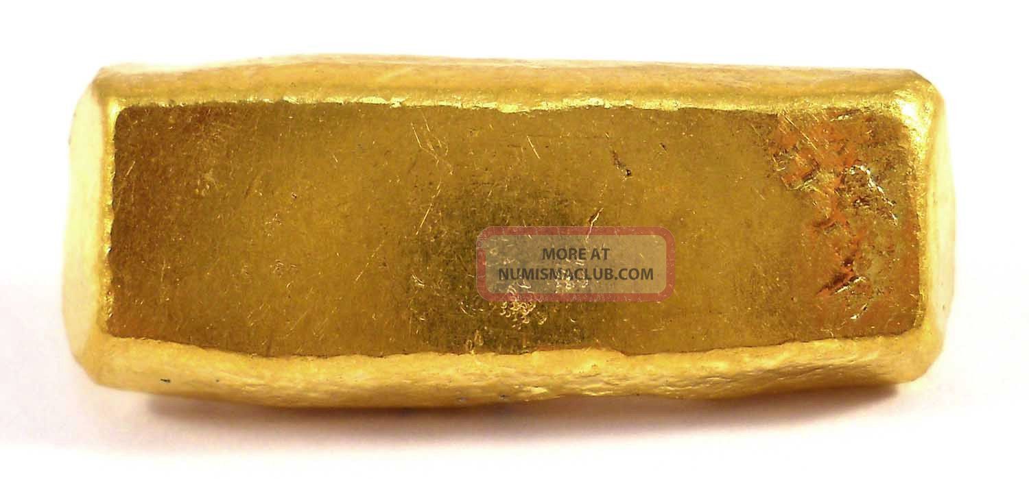 Rare Old Phoenix Precious Metals 1 Oz. Fine Gold Hand Poured Bar Hard
