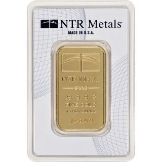 1 Oz.  Gold Bar - Ntr Metals -.  9999 Fine In Assay photo