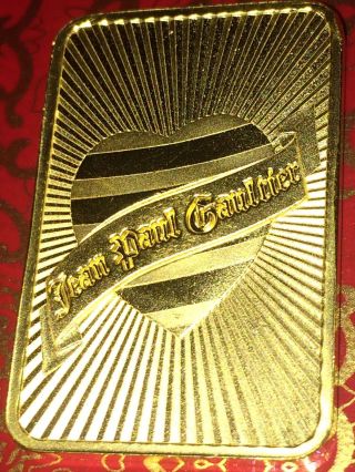 Jean Paul Gaultier 1 Oz Gold Bar 999.  9% 24kt Very Limited Production photo