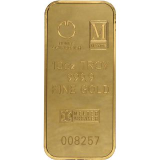 10 Oz.  Gold Bar - Monex - 999.  9 Fine photo