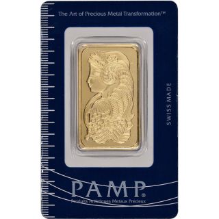 1 Oz.  Gold Bar - Pamp Suisse - 999.  9 Fine In Assay photo