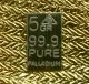 For Palladium 99.  9 Pure 5grains Precious Metal Acb Bullion Pd Bar Bullion photo 3