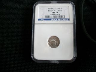 2008 $10 Platinum Eagle Ms70 Early Release photo