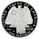 2008 - W Platinum Eagle $100 Pcgs Proof 70 Dcam Statue Liberty 1 Oz Platinum photo 3