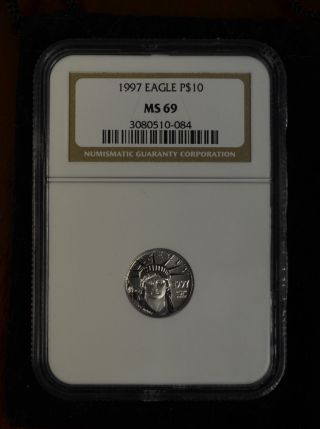 1997 Platinum Eagle Ms69,  United States Platinum $10,  Bullion Ngc Eagle P$10 photo