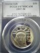 1997 - W $50 1/2 Oz.  Pcgs Pr70dcam Platinum Statue Of Liberty Coin Platinum photo 2
