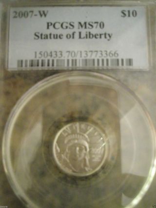 2007 - W $10 Pcgs Perfect Ms70platinum American Eagle photo