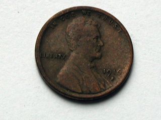 Usa 1916 S One Cent (1¢) Lincoln Wheat Penny Coin photo