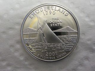 2001 S Rhode Island State Quarter - Gem Proof Deep Cameo - 90% Silver photo