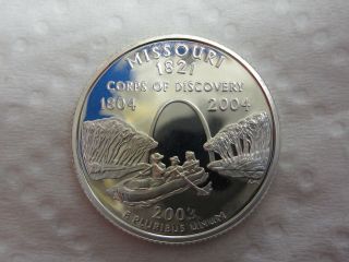 2003 S Missouri State Quarter - Gem Proof Deep Cameo - 90% Silver photo