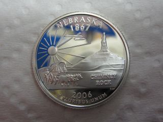 2006 S Nebraska State Quarter - Gem Proof Deep Cameo - 90% Silver photo