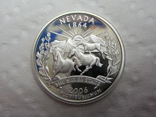 2006 S Nevada State Quarter - Gem Proof Deep Cameo - 90% Silver photo