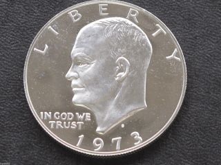 1973 - S Eisenhower Dollar Dcam Proof 40% Silver U.  S.  Coin D4039 photo