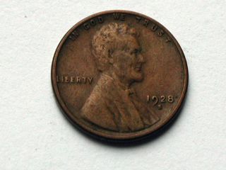 Usa 1928 S One Cent (1¢) Lincoln Wheat Penny Coin - Small S Variety photo