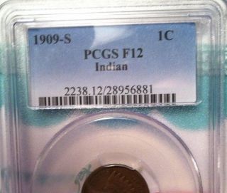 1909 S Pcgs Indian Head Cent (f - 12) Example photo