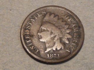 1873 Indian Head Cent 5423a photo