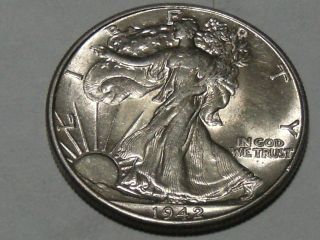 1942 Walking Liberty Silver Half Dollar (bu) 9298 photo