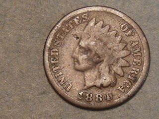 1884 Indian Head Cent 1008a photo