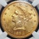 1898 Liberty $10 Gold,  Ngc Ms61 Gold photo 2