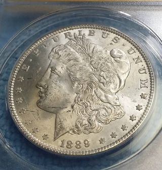 1889 P - Morgan Silver Dollar - Anacs Ms63 Jby352 photo