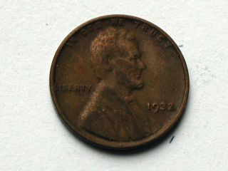 Usa 1932 One Cent (1¢) Lincoln Wheat Penny Coin photo